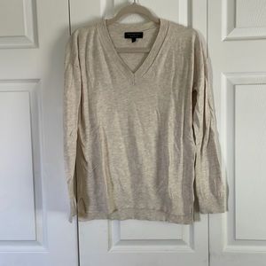 Oatmeal Vneck Sweater